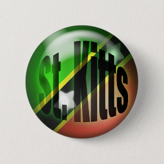 Badge Rond 5 Cm Bouton de patriote de St Kitts