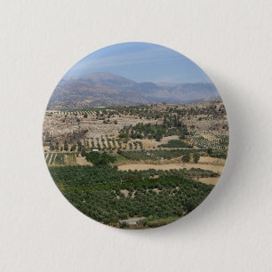 Badge Rond 5 Cm Bouton de paysage de Crète
