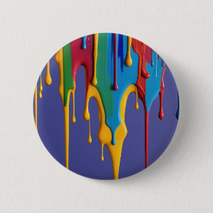 Badge Rond 5 Cm Bouton de peinture Abstraite à goutte à goutte mul
