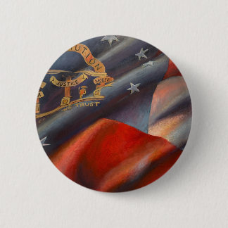 Badge Rond 5 Cm Bouton de peinture du drapeau de l'État de Géorgie