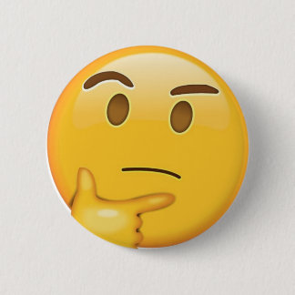Badge Rond 5 Cm Bouton de pensée d'Emoji
