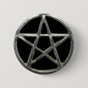 Badge Rond 5 Cm Bouton de pentagramme