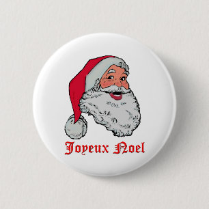 Badge Rond 5 Cm Bouton de Père Noël Joyeux Noel