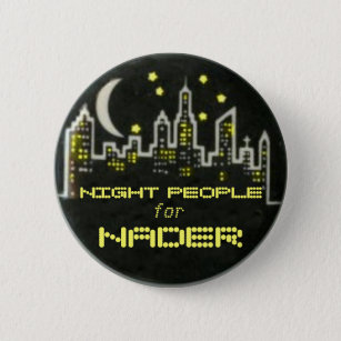 Badge Rond 5 Cm Bouton de personnes de nuit de Nader