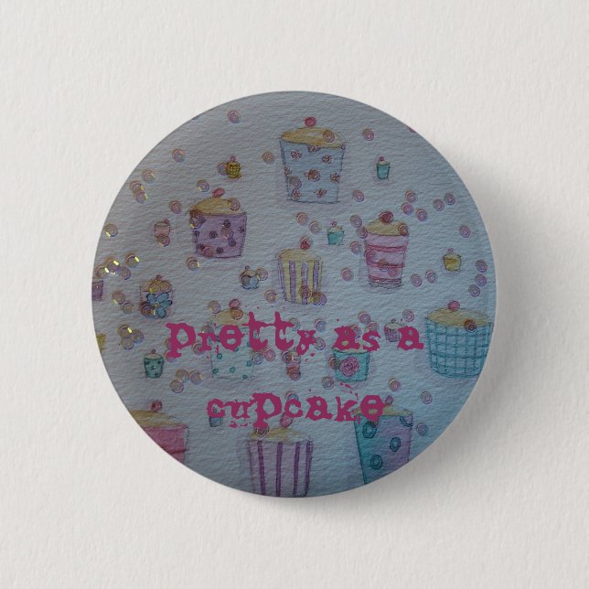 Badge Rond 5 Cm Bouton de petit gâteau (Devant)