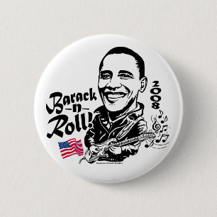 Badge Rond 5 Cm Bouton de petit pain de Barack N