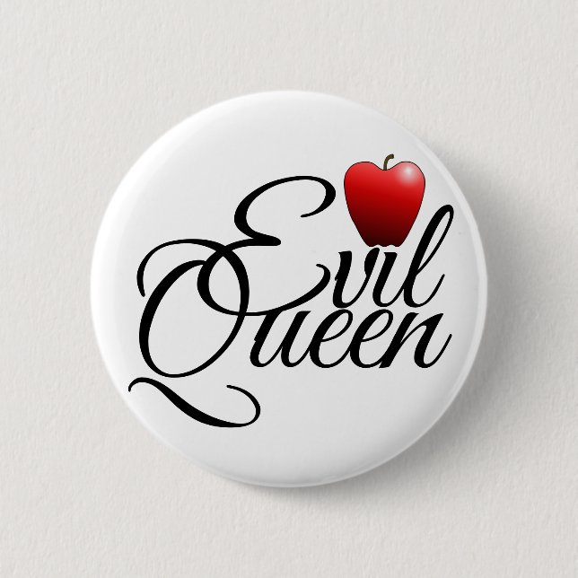 Badge Rond 5 Cm Bouton de petite pomme Evil Queen (Devant)