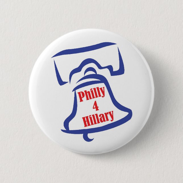 Badge Rond 5 Cm Bouton de Philly 4 Hillary (Devant)