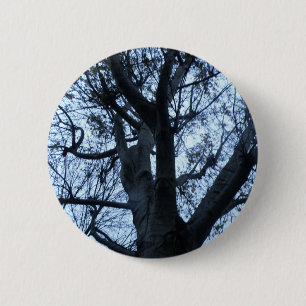 Badge Rond 5 Cm Bouton de photo Silhouette de l'arbre