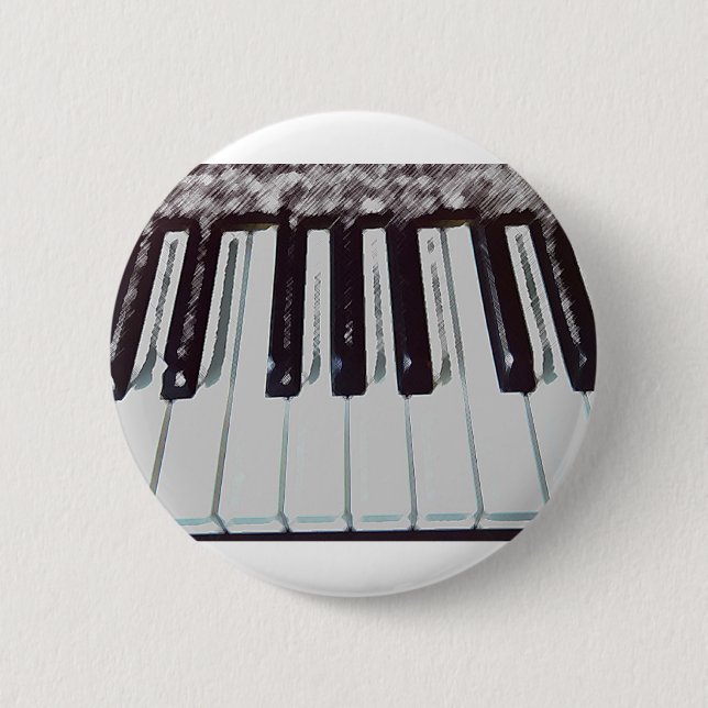 Badge Rond 5 Cm Bouton de piano (Devant)