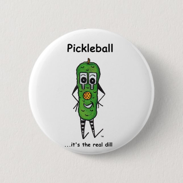 Badge Rond 5 Cm Bouton de Pickleball (Devant)
