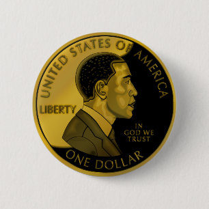 Badge Rond 5 Cm Bouton de pièce de monnaie des Etats-Unis Obama