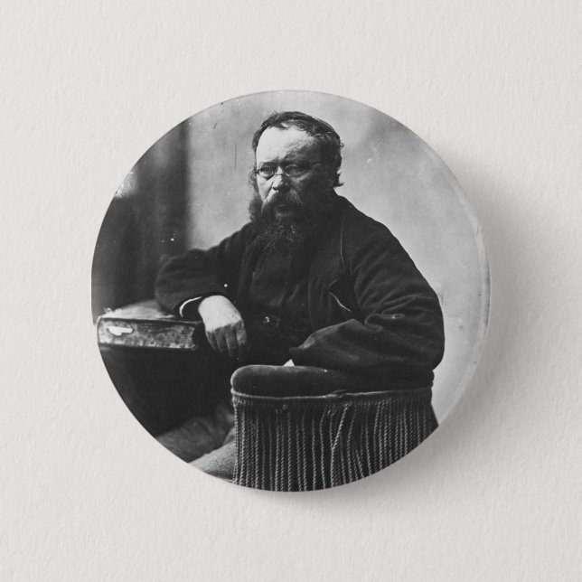Badge Rond 5 Cm Bouton de Pierre-Joseph Proudhon (Devant)