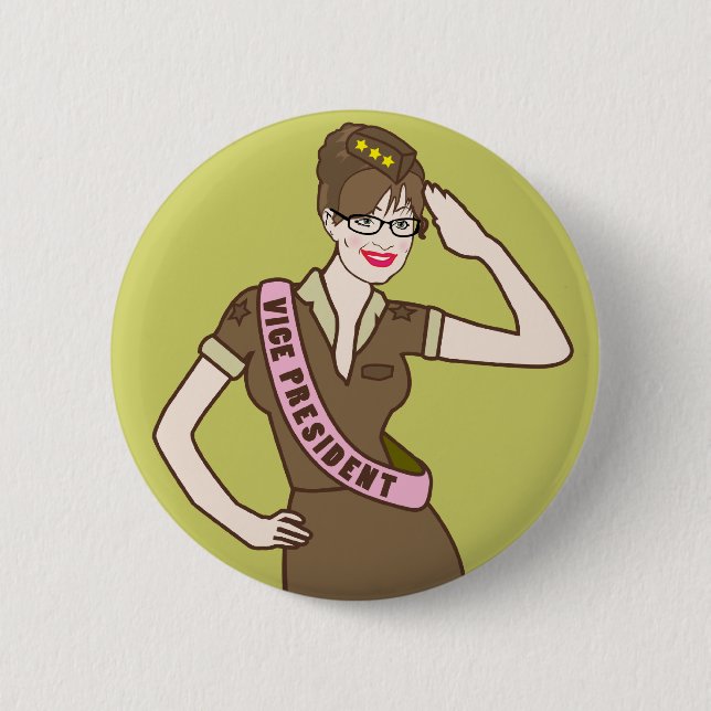 Badge Rond 5 Cm Bouton de pin-up de Sarah Palin (Devant)