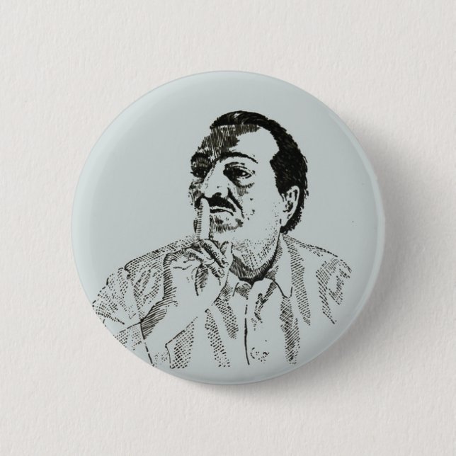 Badge Rond 5 Cm Bouton de Pinback de silence de baba de Meher (Devant)