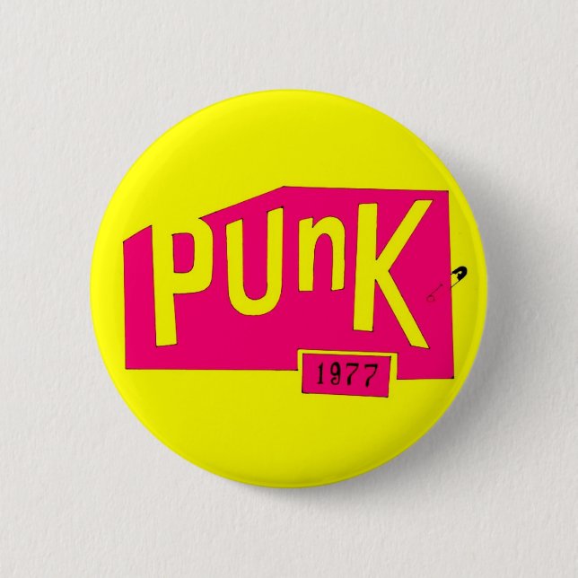 Badge Rond 5 Cm Bouton de Pinback du "punk 1977" (Devant)