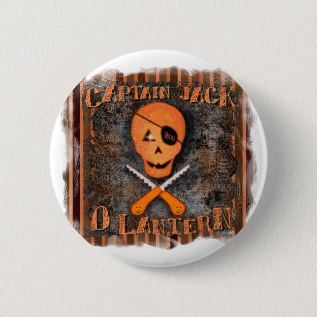 Badge Rond 5 Cm Bouton de pirate de Halloween (Devant)