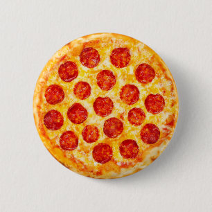 Badge Rond 5 Cm bouton de pizza de pepperoni pour tous les amants