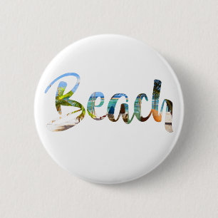 Badge Rond 5 Cm Bouton de plage de Maya de la Riviera