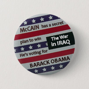 Badge Rond 5 Cm Bouton de plan secret d'Obama