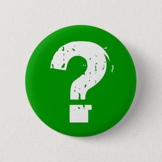 Badge Rond 5 Cm Bouton de point d'interrogation sur le vert