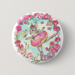 Badge Rond 5 Cm Bouton de pois doux