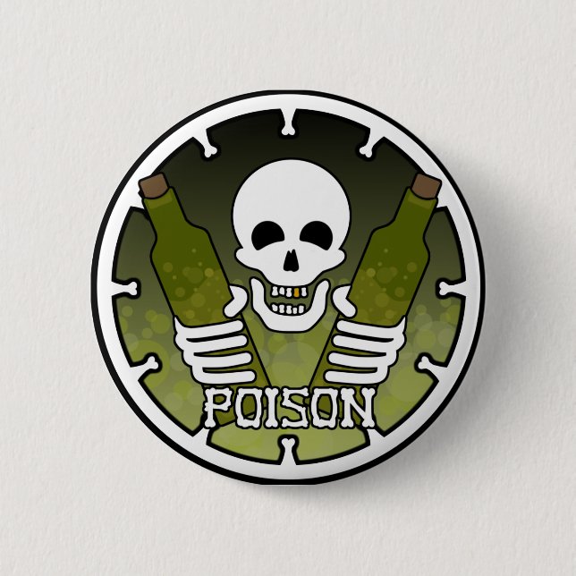 Badge Rond 5 Cm Bouton de "poison" (Devant)