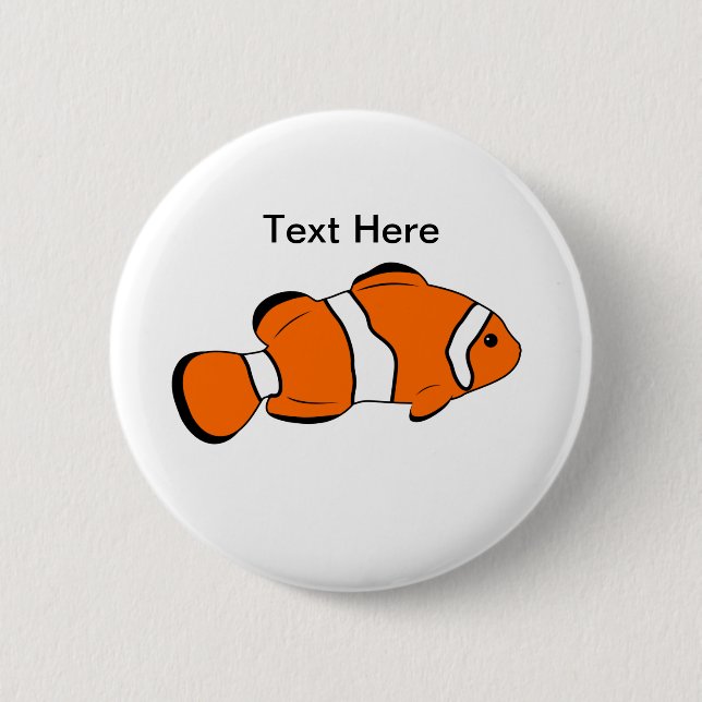 Badge Rond 5 Cm Bouton de poisson clown (Devant)