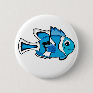Badge Rond 5 Cm Bouton de poisson tropical mignon
