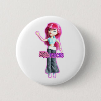 Badge Rond 5 Cm Bouton de Poissons