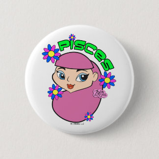 Badge Rond 5 Cm Bouton de Poissons