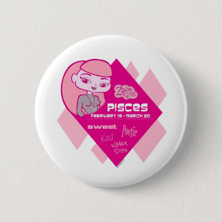 Badge Rond 5 Cm Bouton de Poissons