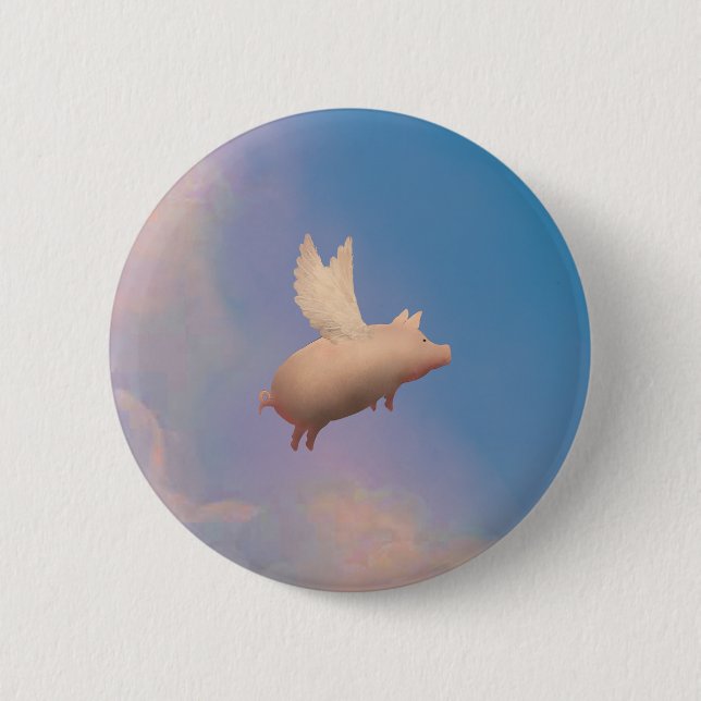 Badge Rond 5 Cm bouton de porc de vol (Devant)