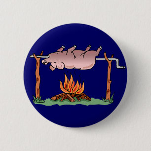 Badge Rond 5 Cm Bouton de porc rôti