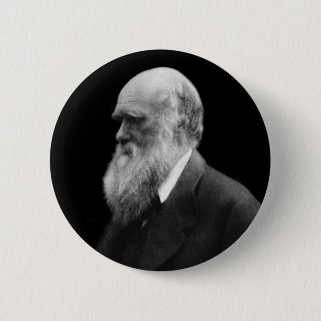 Badge Rond 5 Cm Bouton de portrait de Darwin (Devant)