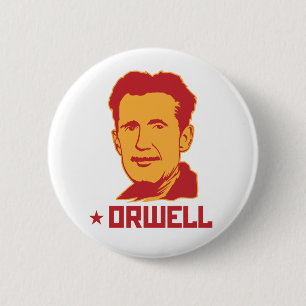 Badge Rond 5 Cm Bouton de portrait de George Orwell