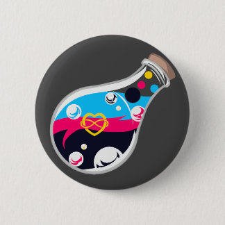 Badge Rond 5 Cm Bouton de potion de la fierté polyamérale