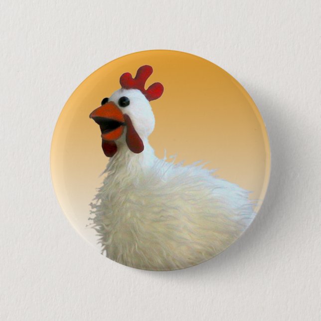 Badge Rond 5 Cm Bouton de poulet (Devant)