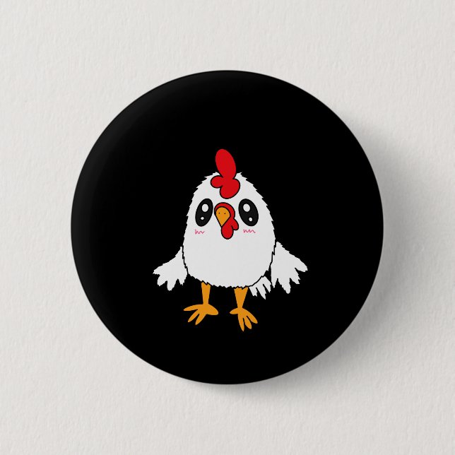 Badge Rond 5 Cm Bouton de poulet (Devant)