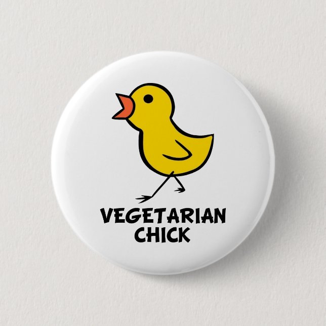 Badge Rond 5 Cm Bouton de poussette végétarien (Devant)