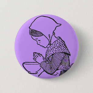 Badge Rond 5 Cm Bouton de prière