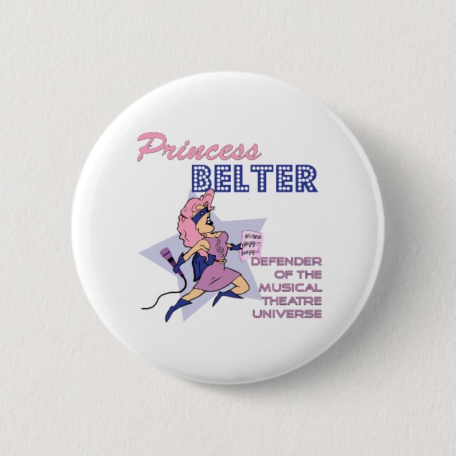 Badge Rond 5 Cm Bouton de princesse Belter (peau de lite) (Devant)