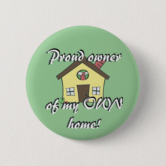 Badge Rond 5 Cm Bouton de propriétaire d'une maison (Devant)