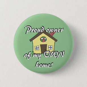 Badge Rond 5 Cm Bouton de propriétaire d'une maison