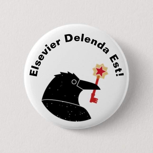Badge Rond 5 Cm Bouton de protestation d'Elsevier (Devant)
