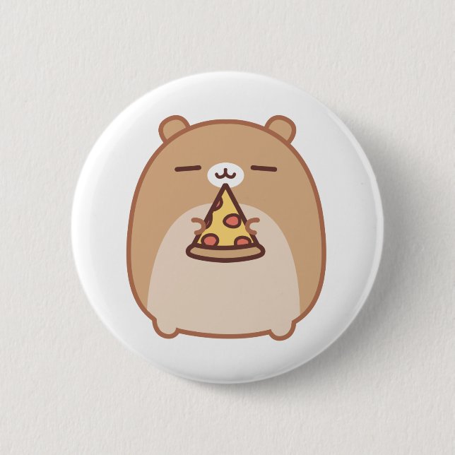Badge Rond 5 Cm Bouton de Psushi de pizza (Devant)