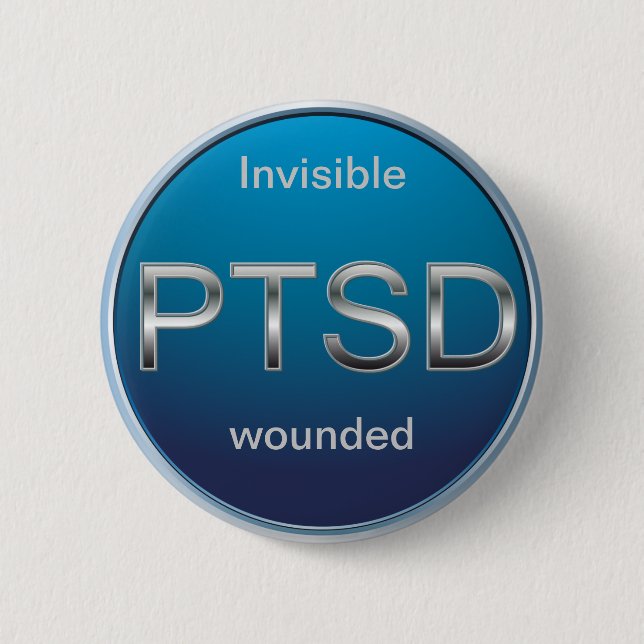 Badge Rond 5 Cm Bouton de PTSD (Devant)
