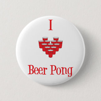 Badge Rond 5 Cm Bouton de puanteur de la bière I (de coeur)