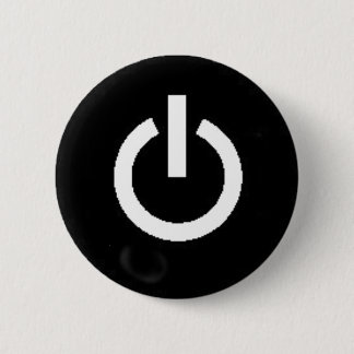 Badge Rond 5 Cm Bouton de puissance