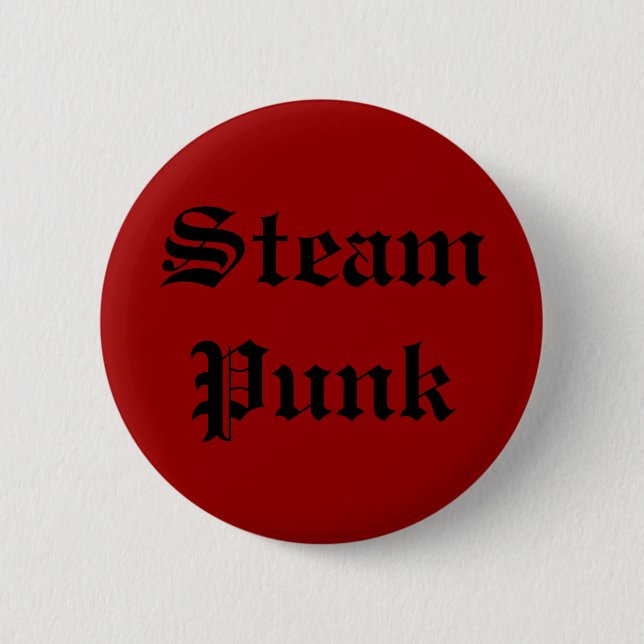 Badge Rond 5 Cm Bouton "de punk de vapeur" (Devant)